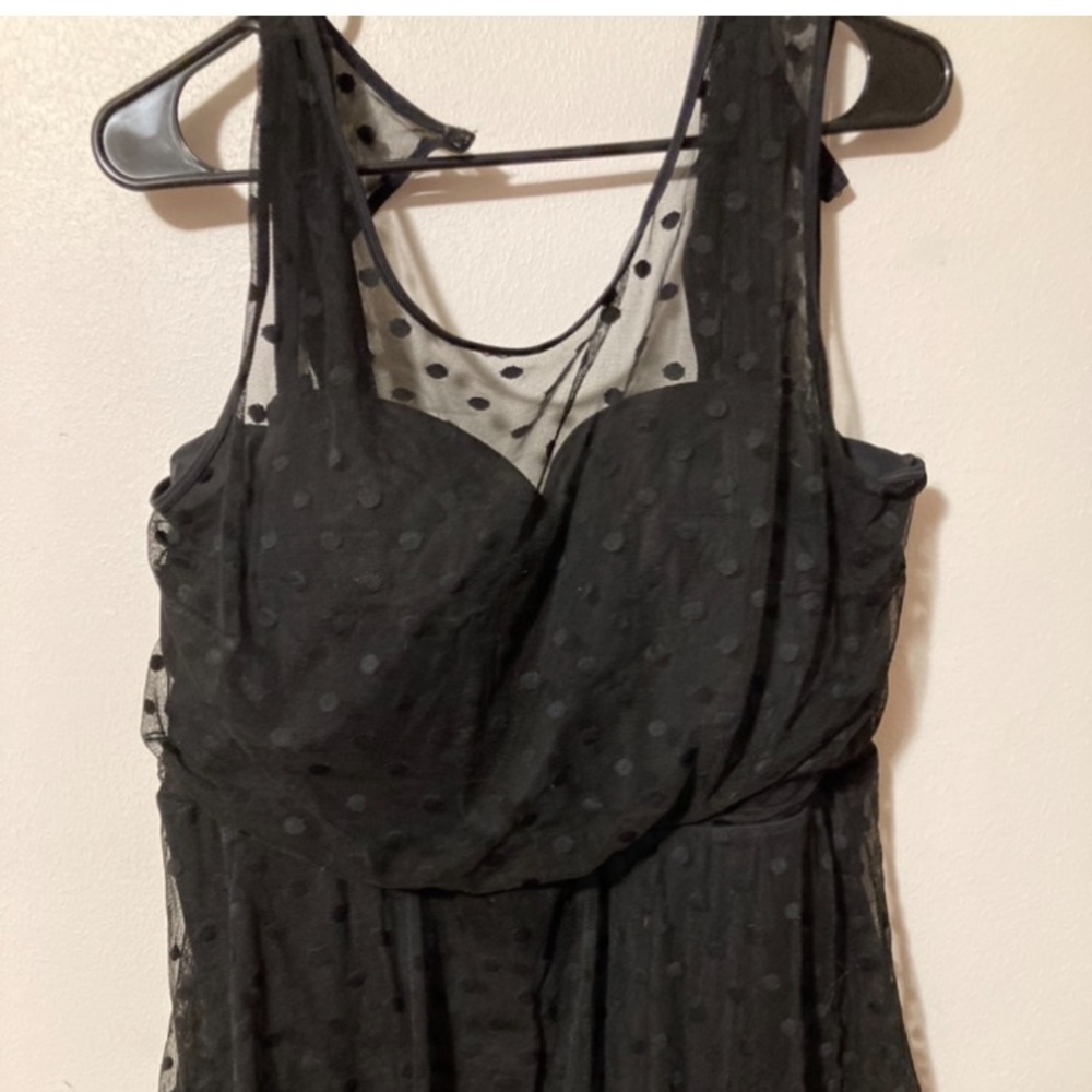 Torrid swim size 3x one piece polka dot mesh with skirt